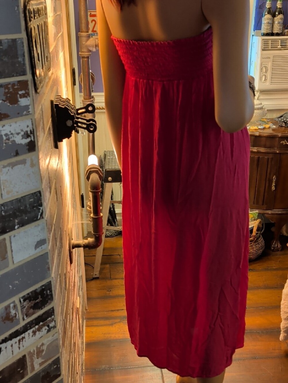 Strapless Large Fuchsia Summer Swim Cover Up - Picture 4 of 11